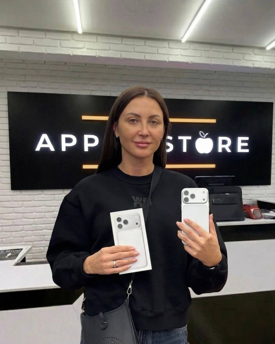 Покупательница APP-RESTORE с iPhone Pro